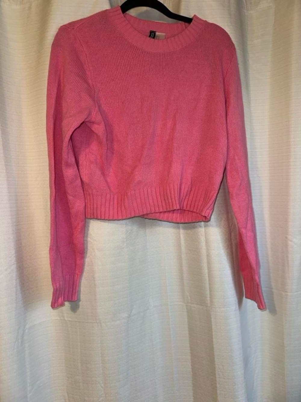 Pink Crewneck Knit Sweater - Women's